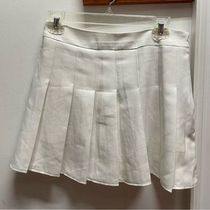 White tennis mini skirt